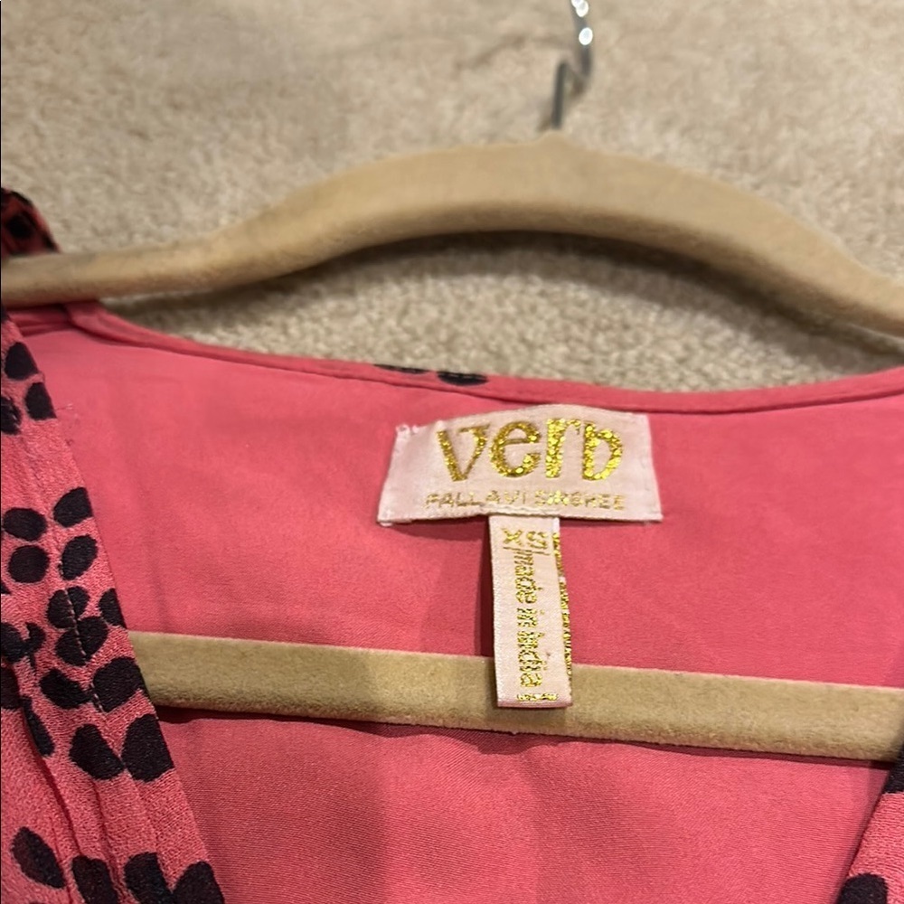 Anthropologie Pink and Orange Maxi Sundress V-Neck​​​ - Picture 4 of 10